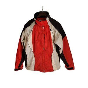 Obermeyer Women’s Ski Jacket Red Black Waterproof Insulated Size 14